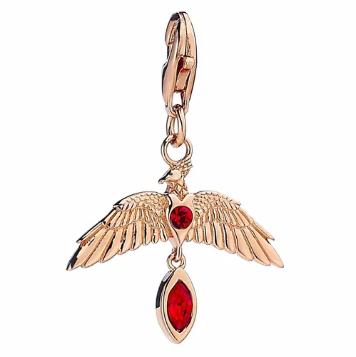Official Harry Potter Rose Gold Plated Sterling Silver Fawkes Clip On Charm - Gold