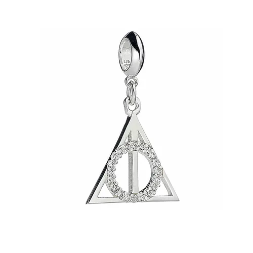 Official Harry Potter Sterling Silver Deathly Hallows Embellished Slider Charm