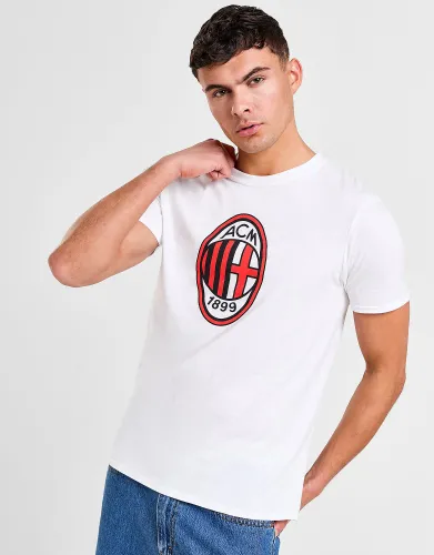 Official Team AC Milan Crest T-Shirt - White - Mens