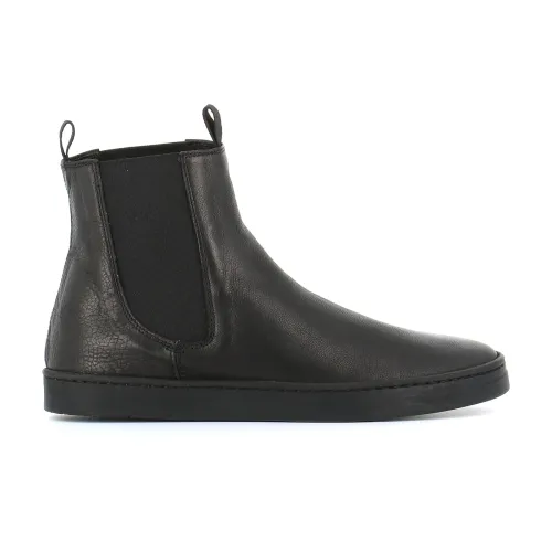 Officine Creative , Black Leather Chelsea Wedge Shoes ,Black female, Sizes: