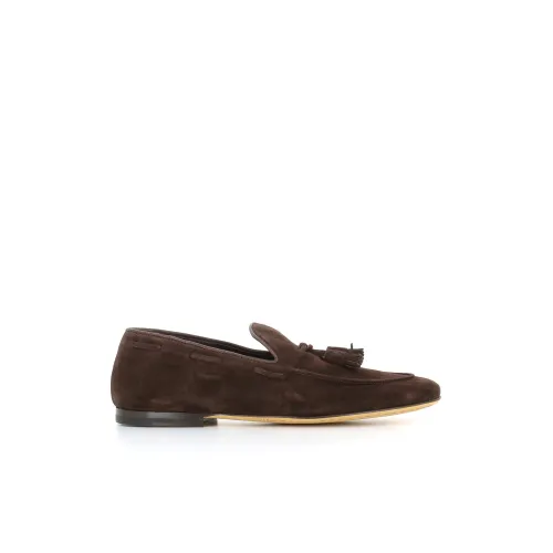 Officine Creative , Dark Brown Suede Tassel Moccasin Sandals ,Brown male, Sizes: