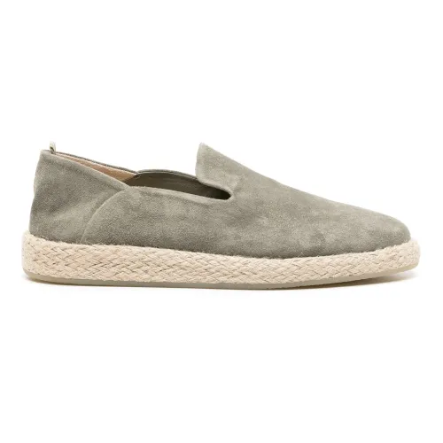 Officine Creative , 'Roped/00' suede espadrilles ,Green male, Sizes: