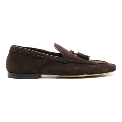 Officine Creative , Suede Tassel Loafers Made in Italy ,Brown male, Sizes: