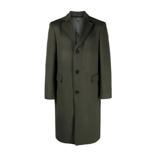 Officine Générale , Luxurious Wool/Cashmere Coat ,Green male, Sizes: