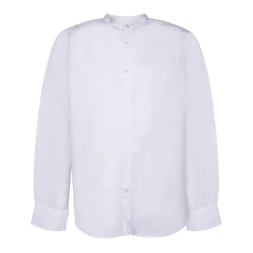 Officine Générale , Lyocell Long Sleeve Button Shirt ,White male, Sizes: