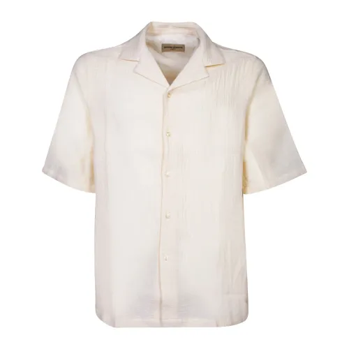 Officine Générale , Mens Clothing T-Shirts Polos White Ss24 ,White male, Sizes: