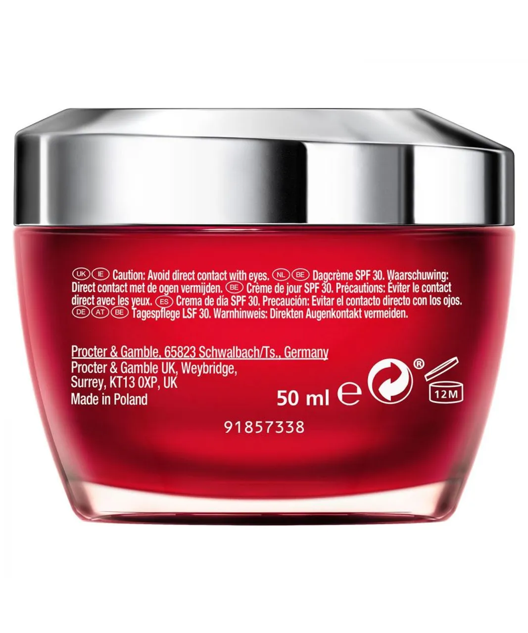 Olay Womens Regenerist Day Face Cream with Vitamin B3 & Niacinamide SPF 30, 50ml - One Size