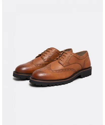Oliver Sweeney Finstock Mens Milled Calf Leather Lightweight Brogues - Tan