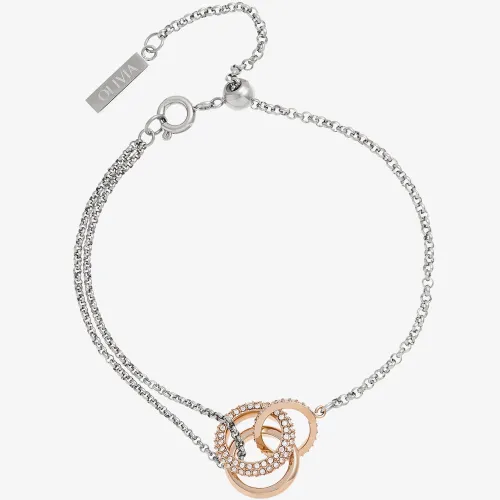 Olivia Burton Classic Entwine Stainless-Steel and Rose Gold Tone Bracelet 24100006