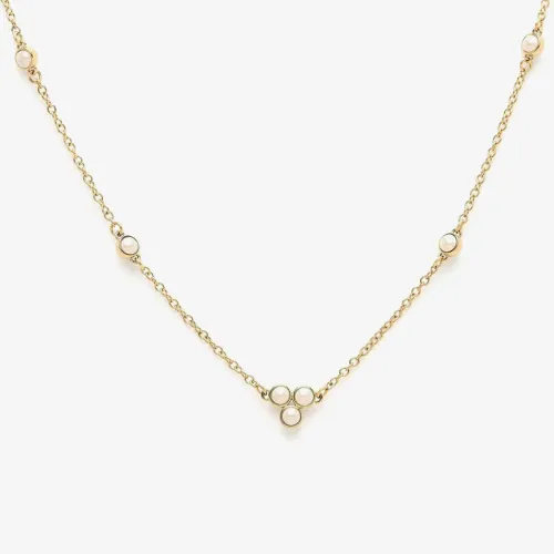 Olivia Burton Classic Gold Tone Stainless-Steel Mother of Pearl Cluster Necklace 24100070