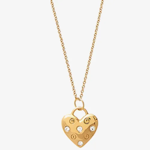 Olivia Burton Classic Heart Gold Tone Necklace OBJSAN03