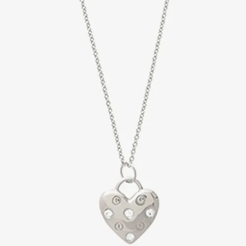 Olivia Burton Classic Heart Silver Tone Necklace OBJSAN01