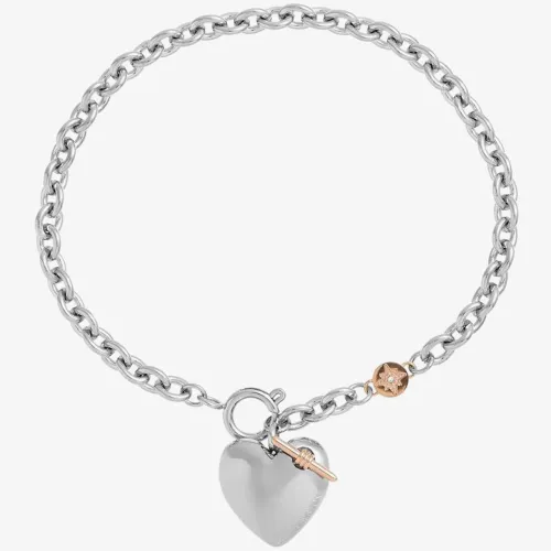 Olivia Burton Classic Knot Heart Stainless-Steel and Rose Gold Tone Bracelet 24100035