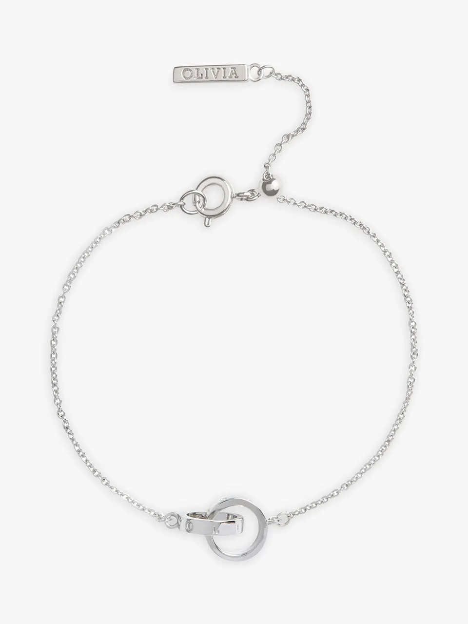 Olivia Burton Double Ring Chain Bracelet - Silver Objenb14b - Female