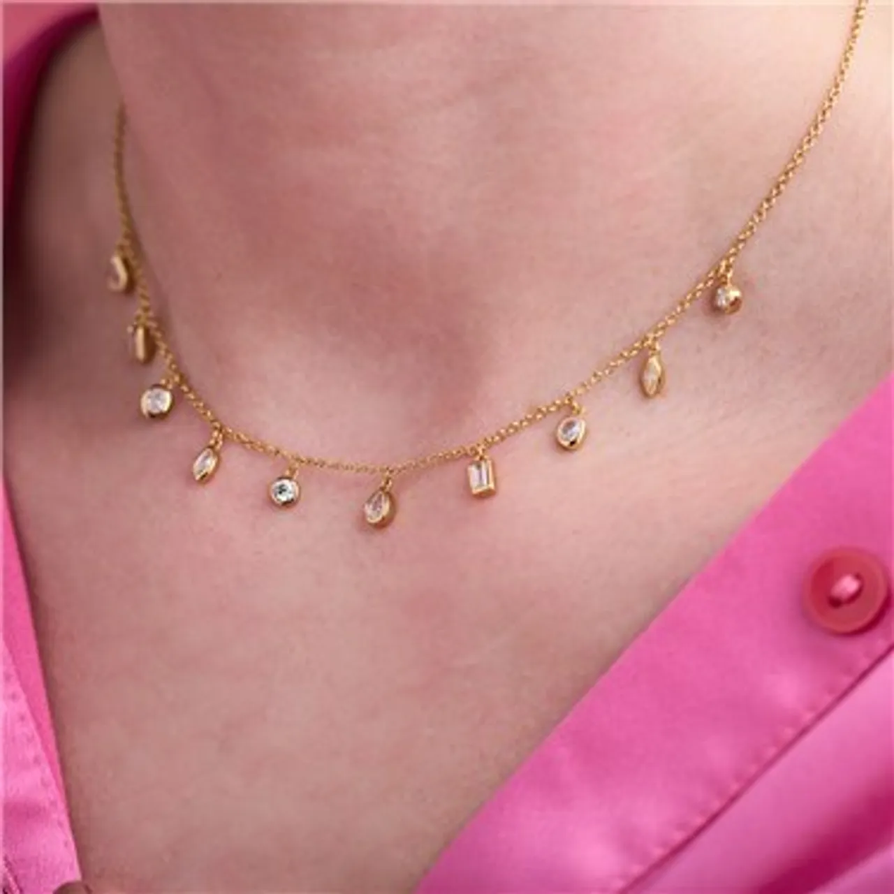 Olivia Burton Gold Classic Crystal Necklace