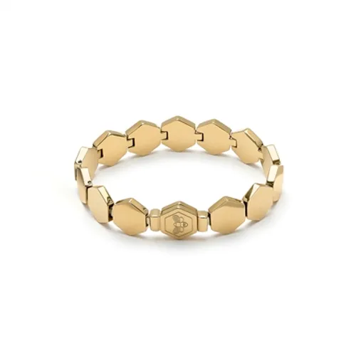Olivia Burton Honeycomb Gold IP Slim Cuff Bracelet