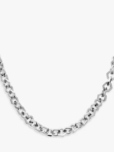 Olivia Burton Honeycomb Link Necklace, Silver - Silver - Female