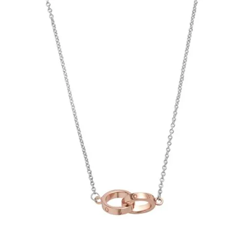 Olivia Burton Rose Gold + Silver Interlink Necklace