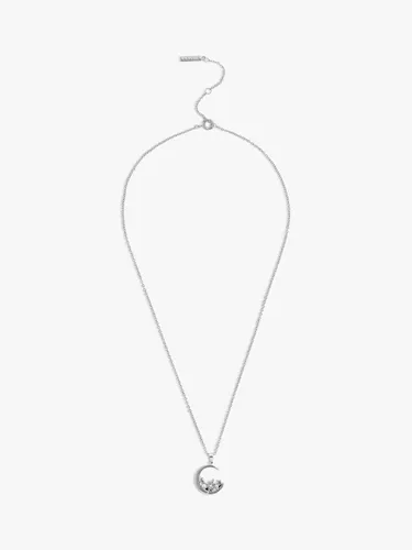 Olivia Burton Sterling Silver Celestial Cluster Moon Necklace - Silver - Female