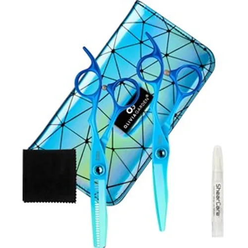 Olivia Garden 2-scissor set 5.5" rainbow blue Unisex 2 Stk.