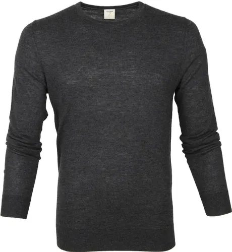 Olymp Merion Wool Pullover Level 5 Slim Fit Dark Dark Grey Grey