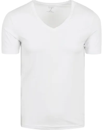 Olymp T-Shirt Deep V-Neck White