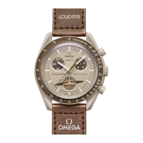 Omega , Bioceramic Moonswatch Mission to Saturn ,Beige male, Sizes: ONE SIZE