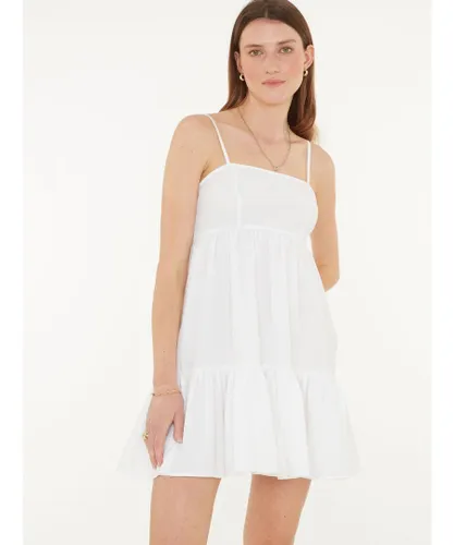 OMNES Womens Rhea Mini Dress in White