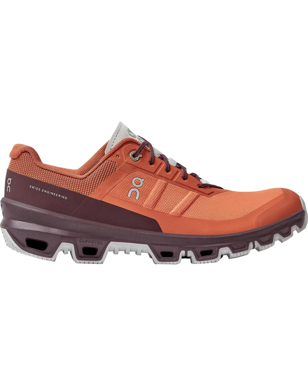 On Men's Cloudventure Trail Running Shoes - Flare/Mulberry