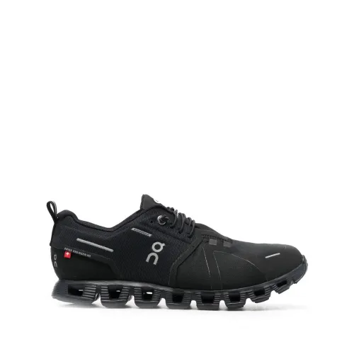 On Running , All Black Cloud 5 Waterproof Sneakers ,Black female, Sizes: