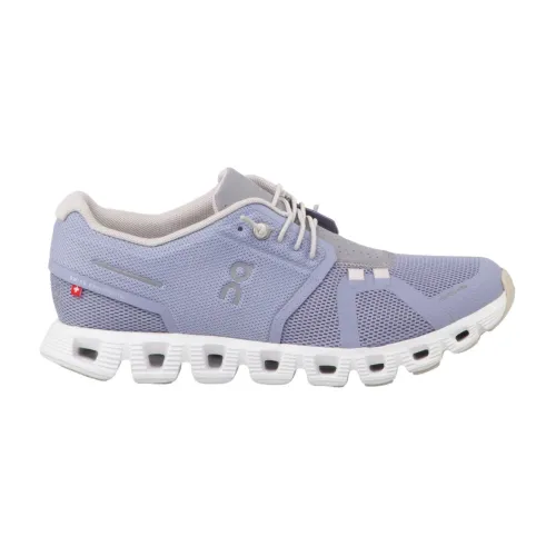 On Running , Breathable Mesh Sneakers Cloud 5 ,Purple female, Sizes: