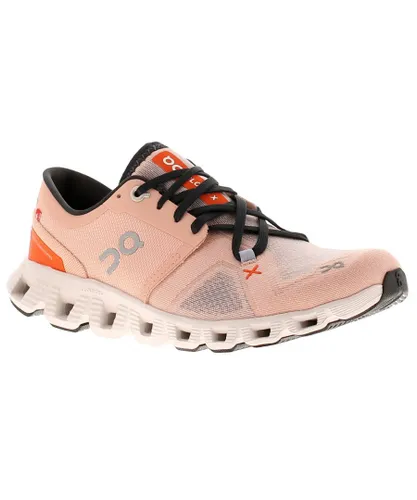On-Running On Running Womens Trainers Cloud X Lace Up pink Textile