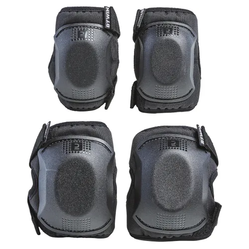 One Size Cycling Elbow And Knee Protectors Set 3-6 Years - Black