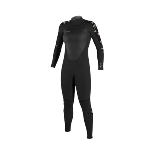 O'Neill Epic 5/4mm Back Zip Wetsuit (2022) - Black & Cindy Daisy