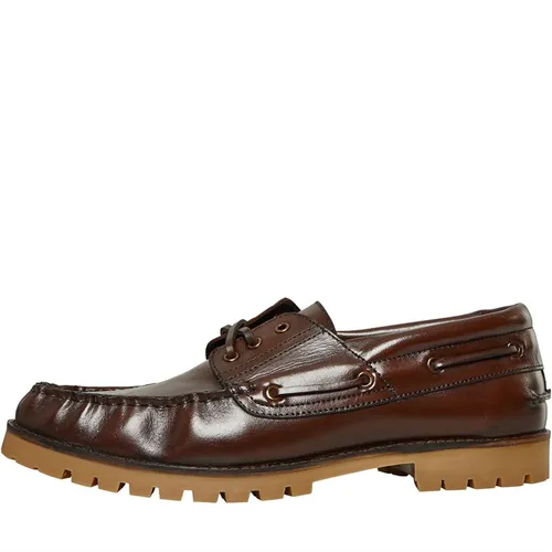 Onfire Mens Cleat Soled Boat Shoes Brown