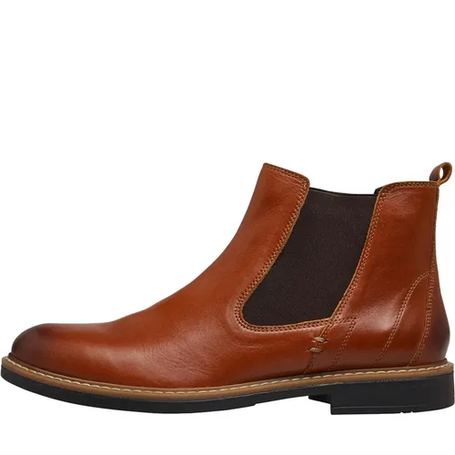 Onfire Mens Leather Chelsea Boots Tan