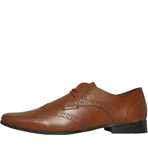 Onfire Mens Leather Wing Tipped Shoes Tan