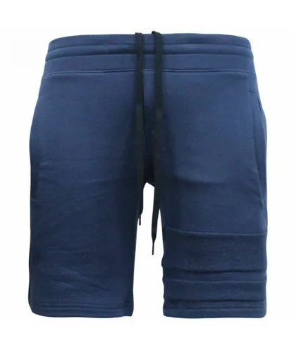 Onitsuka Tiger Tigher Plain Navy Blue Cotton Mens Sweat Shorts 0KP279 0050 EE211