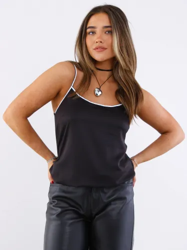 Only Black Agia Strap Top