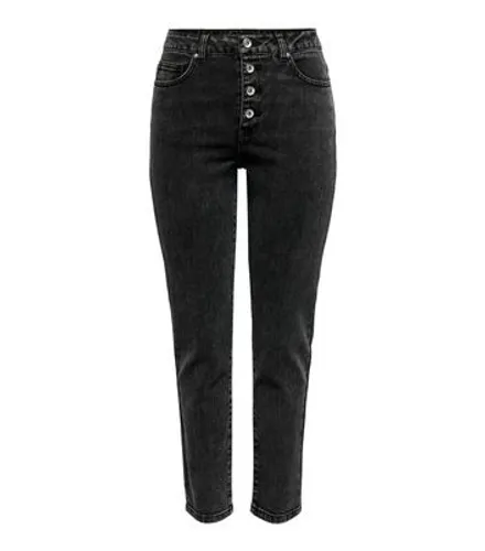 ONLY Black Straight Leg Ankle Grazing Jeans New Look