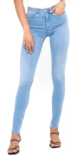 Only Blue / Light Blue Denim Royal Hw Skinny Fit Jeans