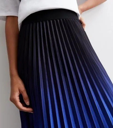 ONLY Blue Ombré Pleated Midi Skirt New Look