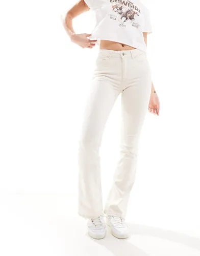 ONLY Blush flared jeans in ecru-White