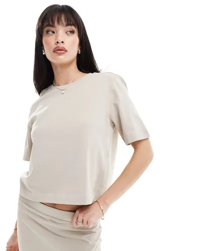 ONLY boxy jersey top co-ord in stone-Neutral