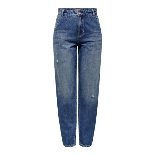 Only , Carrot Ankle Jeans with Polka Dot Design ,Blue female, Sizes: