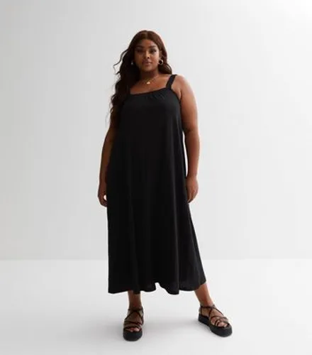 ONLY Curves Black Strappy Maxi Dress New Look