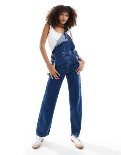 ONLY denim dungarees in mid blue