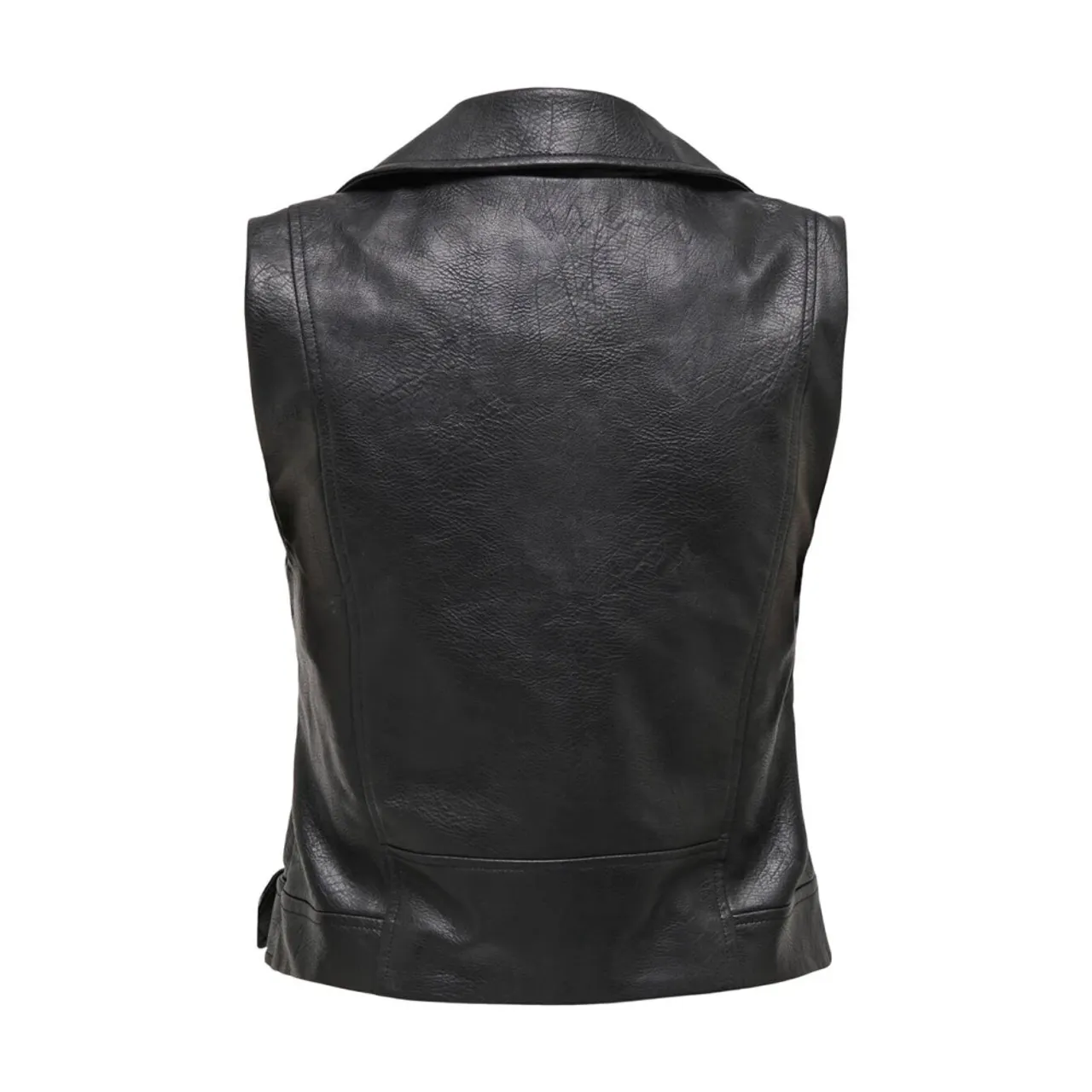 Only , Faux Leather Waistcoat ,Black female, Sizes: