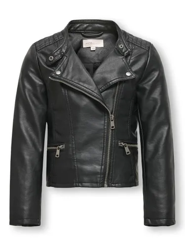 ONLY Girls Faux Leather/PU Biker Jacket Black 10 Yrs