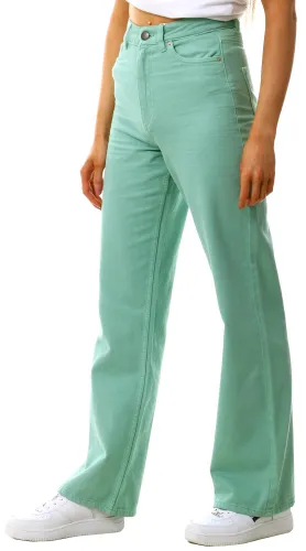 Only Green / Creme De Menthe Wide Extra High Waisted Jeans